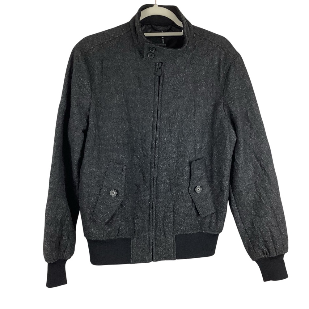 Black Barrett by Neil Barrett Speckled Wool Blend Bomber Jacket